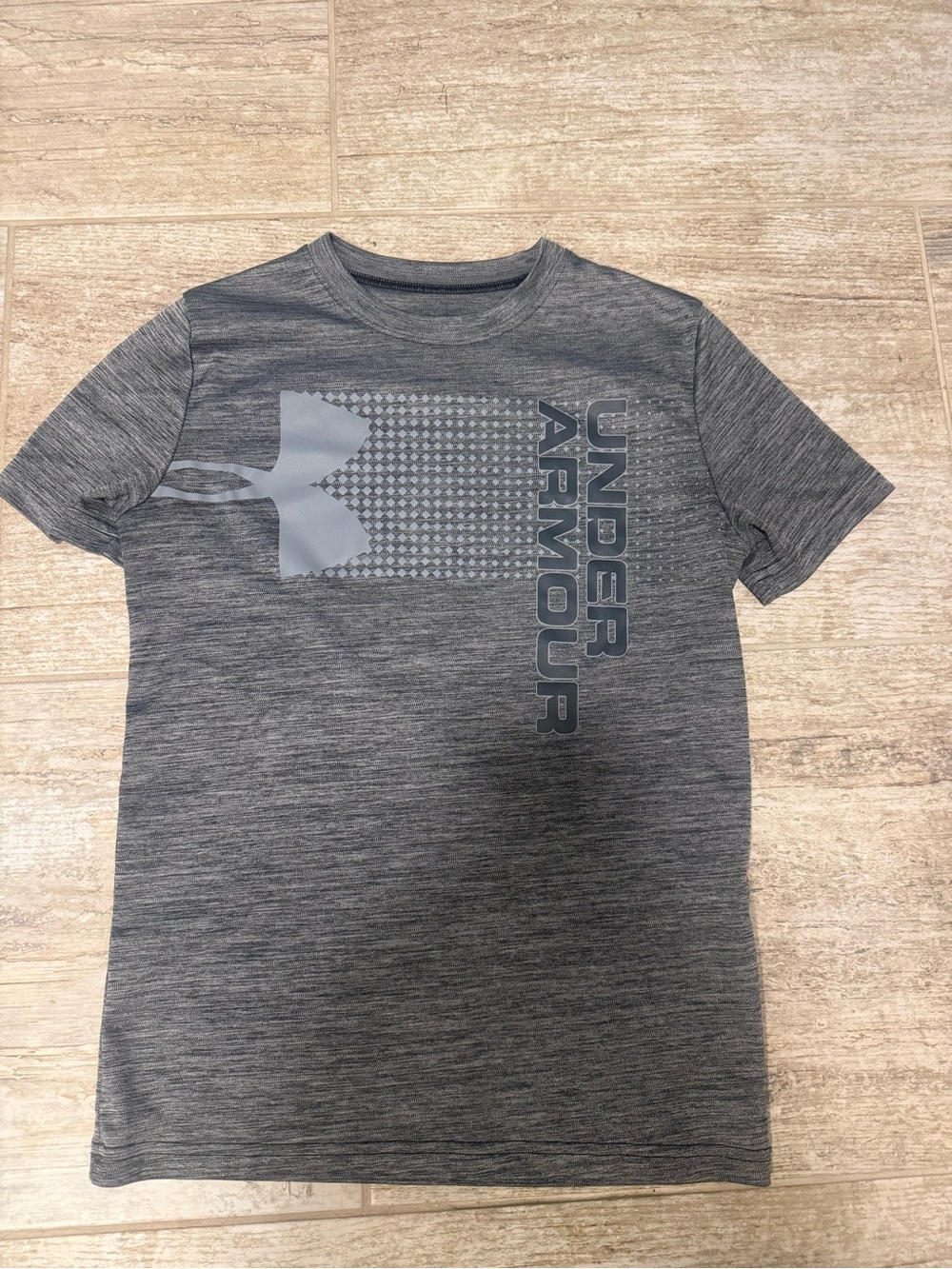 Under Armour Heather Gray Graphic Logo T-Shirt